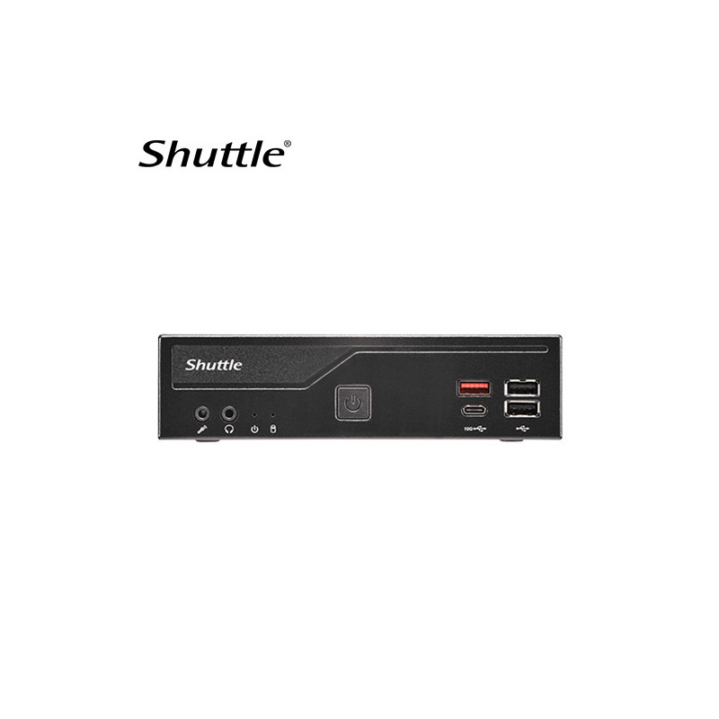 Shuttle DH810 Slim Mini PC 1.3L chassis - IntelÂ® Coreâ¢ Ultra 200 serie ,2 x DDR5 SODIMM slots,48GB, 2xLAN (1G & 2.5G), 2xRS23
