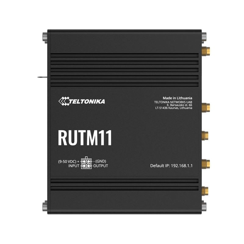 Teltonika RUTM11 Industrial 4G LTE Dual-band Wi-Fi, 4 x Gigabit RJ45 ports, USB, and up to 128 tag/port-based VLANs, PSU include