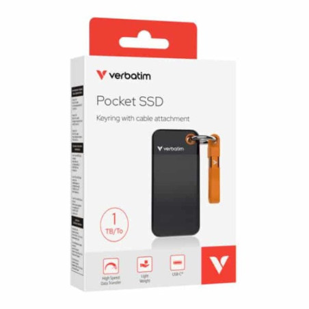 VERBATIM POCKET SSD USB 3.2 GEN 2 1TB BL