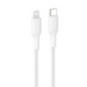 Belkin BoostCharge Pro Braided Lightning to USB-C Cable (2M) - White (CAA022fq2MWH), 3A/15W, 480Mbps,350K+ Bends,Apple, MFI-Cert