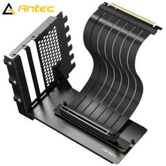 Antec AT-RCVB-BK200-PCIE5 RTX50 PCI-E 5.0 Riser Cable Vertical Bracket Kit - Black, 200mm, 64GB/s, 32GT/s, supports RTX 5090/RX 