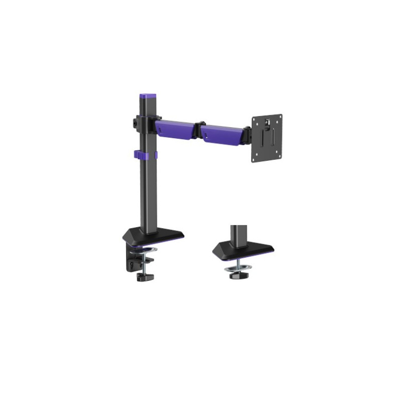 Brateck LDT89-C012 Amethyst Articulating Gaming Monitor Arm Matte Black, Fit Screen Size: 17'-40' Up to 12 KG, VESA 75x75,100x10
