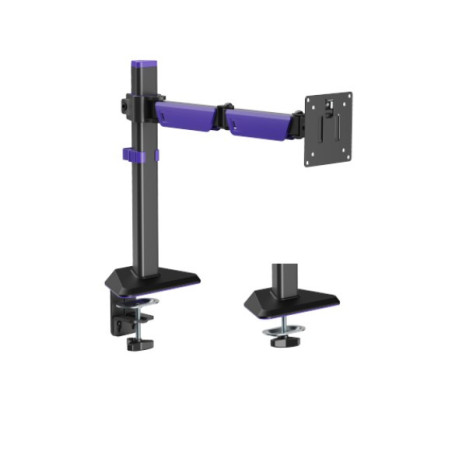 Brateck LDT89-C012 Amethyst Articulating Gaming Monitor Arm Matte Black, Fit Screen Size: 17'-40' Up to 12 KG, VESA 75x75,100x10