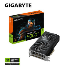 Gigabyte GeForce RTXâ¢ 5060 Ti WINDFORCE 8G, 2572 MHz, CUDA TBD, 28 Gbps, GDDR7, 128 bit, PCI-E 5.0, PSU 650W, DisplayPort 2.1b