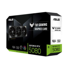 ASUS nVidia GeForce TUF-RTX5080-16G-GAMING RTX5080 16GB GDDR7 2617MHz Boost Clock, RAM 30Gbps, 1801 AI TOPs, Digital Max Resolut