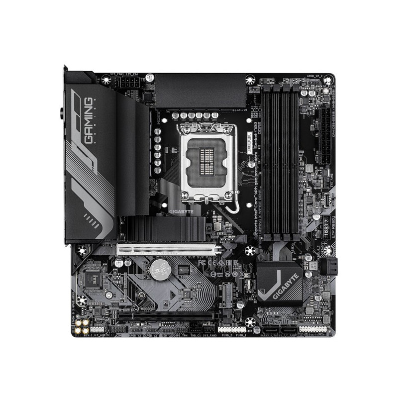 Gigabyte B760M GAMING X WIFI6E GEN5, Intel LGA 1700 m-ATX Motherboard, 4x DDR5 ~256GB, 2x PCI-E x16, 2x M.2, 4x SATA, 6x USB 3.2