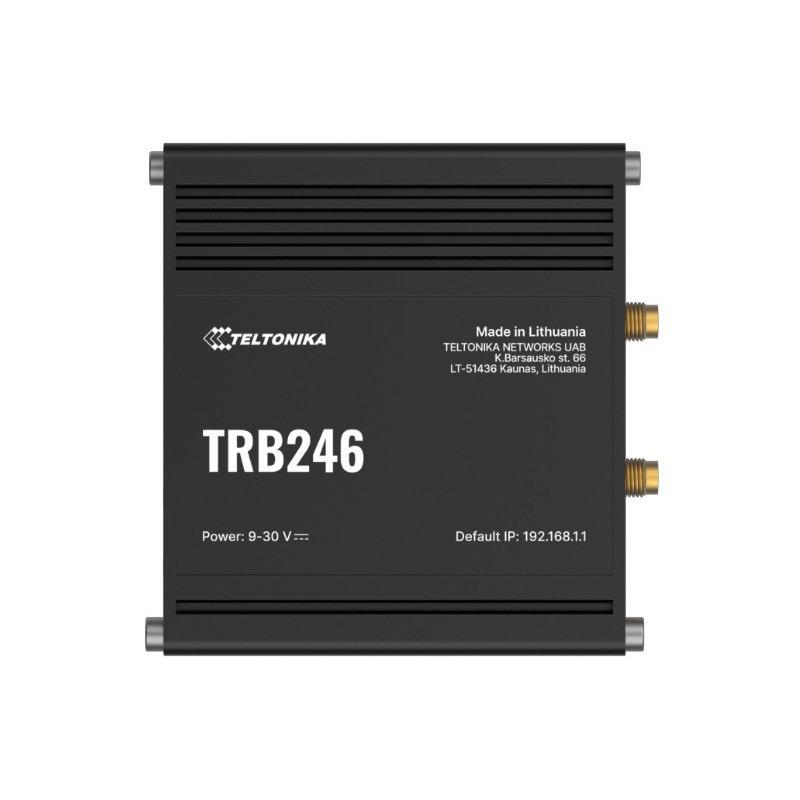 Teltonika TRB246 Industrial IoT Gateway, 4G/LTE(Cat 4), Dual SIM, Auto-Failover, Backup WAN, Supports DNP3, DLMS, Modbus, PSU ex
