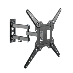 Brateck LPA68-443 Economical Full-Motion TV Wall Mount, Fit Screen Size: 23'-55' Up to 30 KG, Fine Texture Black,382x430x430mm (