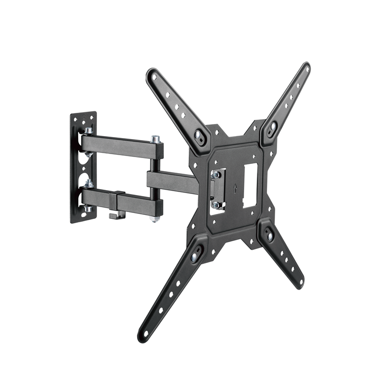 Brateck LPA68-443 Economical Full-Motion TV Wall Mount, Fit Screen Size: 23'-55' Up to 30 KG, Fine Texture Black,382x430x430mm (