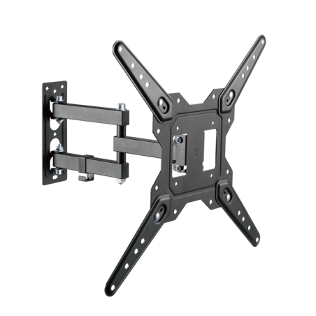 Brateck LPA68-443 Economical Full-Motion TV Wall Mount, Fit Screen Size: 23'-55' Up to 30 KG, Fine Texture Black,382x430x430mm (