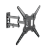 Brateck LPA68-443 Economical Full-Motion TV Wall Mount, Fit Screen Size: 23'-55' Up to 30 KG, Fine Texture Black,382x430x430mm (