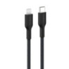 Belkin Boostcharge Pro Braided Lightning to USB-C Cable (2M) - Black (CAA022FQ2MBK),3A/15W, 480Mbps,350K+ Bends,Apple, MFI-Certi