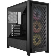 Corsair FRAME 4000D RS ARGB Modular Mid-Tower PC Case - Black, ATX, 430mm GPU, 170mm CPU cooler, 220mm PSU, 360mm rad, 1x USB-C 