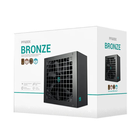 DeepCool PF600X 600W Gamer Storm 80+ Bronze/ Cybenetics ATX Power Supply 120mm Fan, Japanese & Taiwanese Capacitors, DC to DC, A