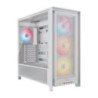 Corsair FRAME 5000D RS ARGB High-Airflow Mid-Tower PC Case - White, ATX, 450mm GPU, 175mm CPU cooler, 360mm rad, 4x RS140 ARGB, 