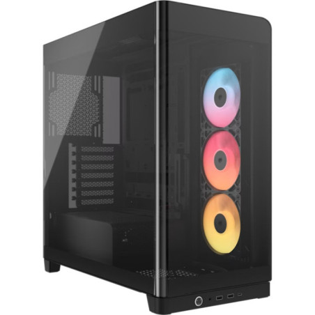 Corsair FRAME 4500X RS-R ARGB Panoramic Glass Mid-Tower PC Case - Black, 478x499x246mm, E-ATX, 460mm GPU, 185mm CPU, USB-C, ARGB