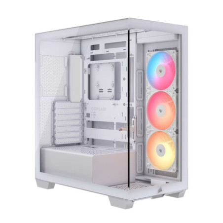 Corsair 3500X RS-R ARGB Mid-Tower PC Case - White, E-ATX Support, Side 360mm Rad, Tempered Glass, USB-C, 2x SSD, 2x HDD, 425mm G