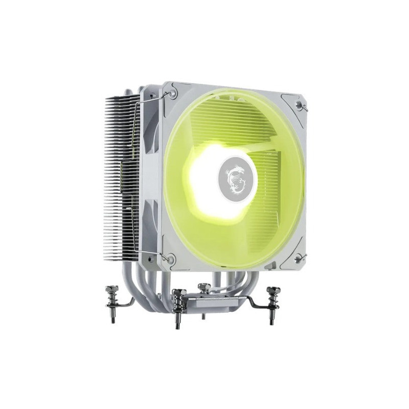 MSI MAG COREFROZR AA13 - WHITE â 120Ã120Ã25mm, 2070RPM, 62.6CFM, 30.1dBA, 4ÃÃ6mm, 152Ã121Ã94.5mm, ARGB, AM4/AM5, LGA1700