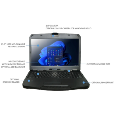 DURABOOK S15, 15' FHD, IntelÂ® Coreâ¢ i7-1255U, Windows 11, 16GB RAM,  512GB SSD,Wi-Fi 6E, Bluetooth v5.3, 2MP Front Camera, 3 