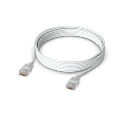 Ubiquiti UniFi Etherlighting Patch Cable, Length 8M, White, Nano-thin patch cable with 10 GbE support, designed to showcase Ethe