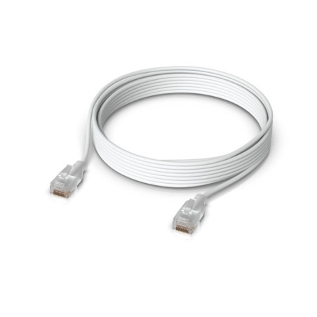 Ubiquiti UniFi Etherlighting Patch Cable, Length 8M, White, Nano-thin patch cable with 10 GbE support, designed to showcase Ethe