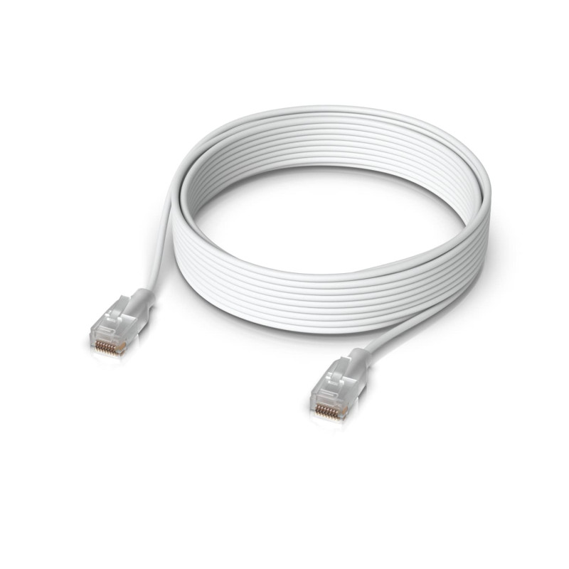 Ubiquiti UniFi Etherlighting Patch Cable, Length 12m, White, Nano-Thin Patch Cable With 10 GbE Support, Designed To Showcase Eth