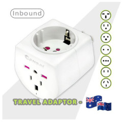 Sansai Universal Travel Adaptor 10A 240V 2400W 50Hz compatible for UK/USA/China/Japan/Italy and more other countries travel in A