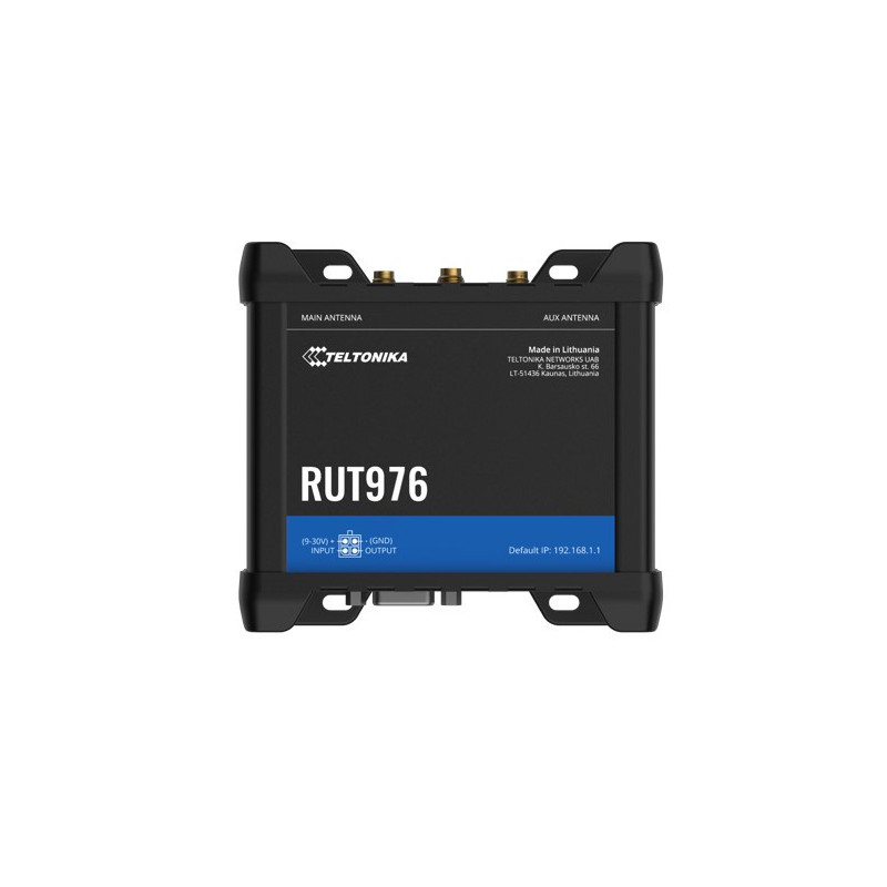 Teltonika RUT976 Redcap 5G Router, Dual-SIM, WAN Failover with 4x Ethernet Ports, Backward Compatible with 4G LTE Cat 4, 2-Year 
