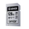 Lexar Professional ARMOR SILVER PRO 128GB SDXCâ¢ UHS-II Card up to 280MB/s read, up to 120MB/s write, Stainless steel, Rated IP