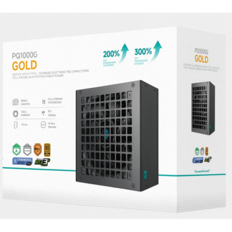 DeepCool PQ1000G 1000W Gamer Storm 80+ Gold/Cybenetics Fully Modular ATX Power Supply 120mm Fan, Japanese Capacitors, DC to DC, 