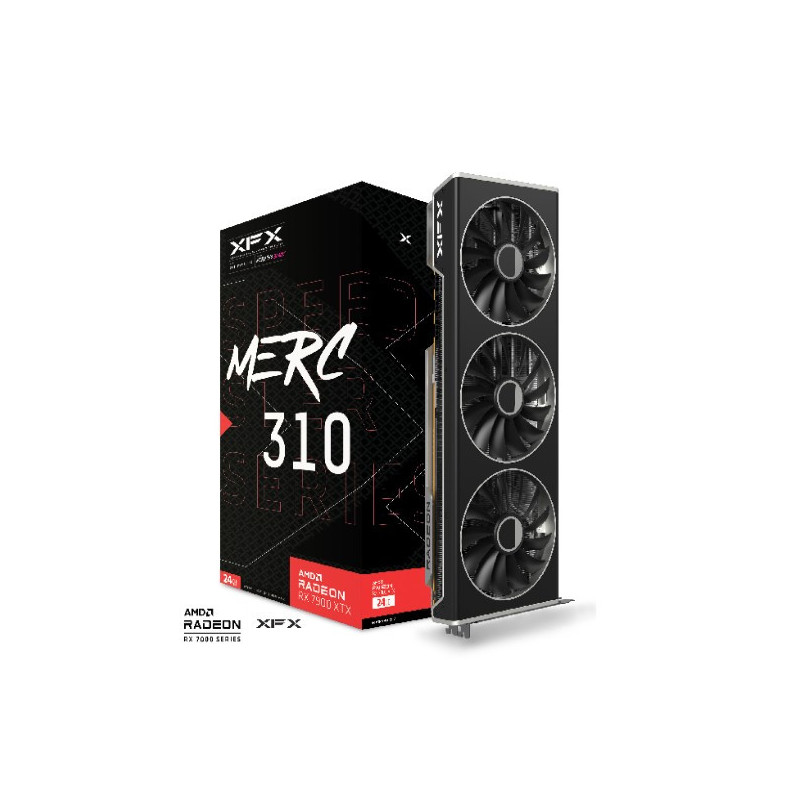 XFX Speedster MERC310 AMD Radeonâ¢ RX 7900XTX BLACK Gaming Graphics Card with 24GB GDDR6, AMD RDNAâ¢ 3 (RX-79XMERCB9)
