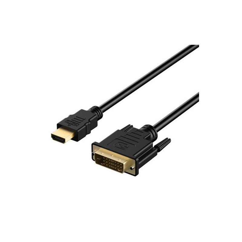 8ware HDMI to DVI-D Adapter Converter Cable 2m - Retail Pack Male to Male 30AWG Gold Plated PVC Jacket for PS4 PS3 Xbox Monitor 