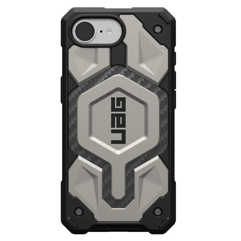 UAG Monarch Pro MagSafe Apple iPhone 16E (6.1') Rugged Case-Titanium (114497113636), 25ft. Drop Protection,10 Years Warranty