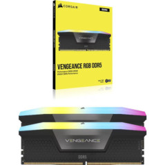 Corsair VENGEANCEÂ® RGB 64GB (2x32GB), DDR5-6000, CL40, 1.35V, XMP 3.0, RGB, UDIMM, Aluminum Heatspreader, Intel 700/800 Series 