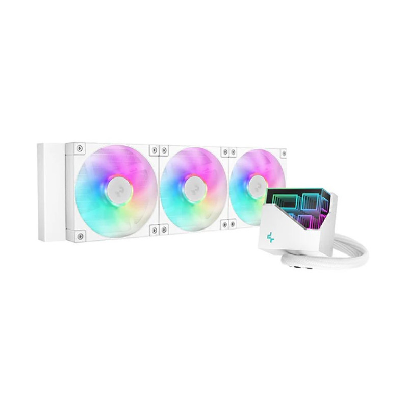 DeepCool LT360 A-RGB White High-performance Liquid CPU Cooler, 5th Gen Pump 360mm Radiator IntelLGA1851/1700/1200/1151/1150/1155