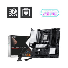 MSI PRO B850M-A WIFI, AM5, 4x DDR5 256GB, 1x HDMI, 1x PCI-E x16 slot, 3x M.2,4x USB2.0, 3x USB C, Wi-Fi 7