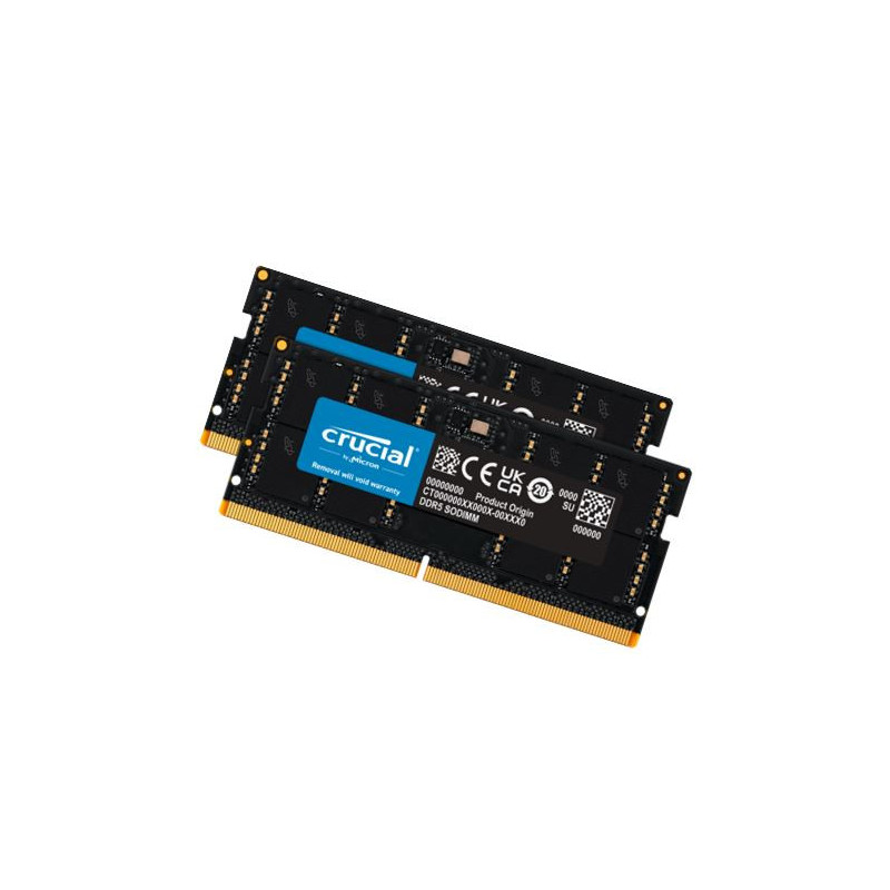 Crucial 128GB (2x64GB) DDR5 SODIMM 5600MHz CL46 Notebook Laptop Memory