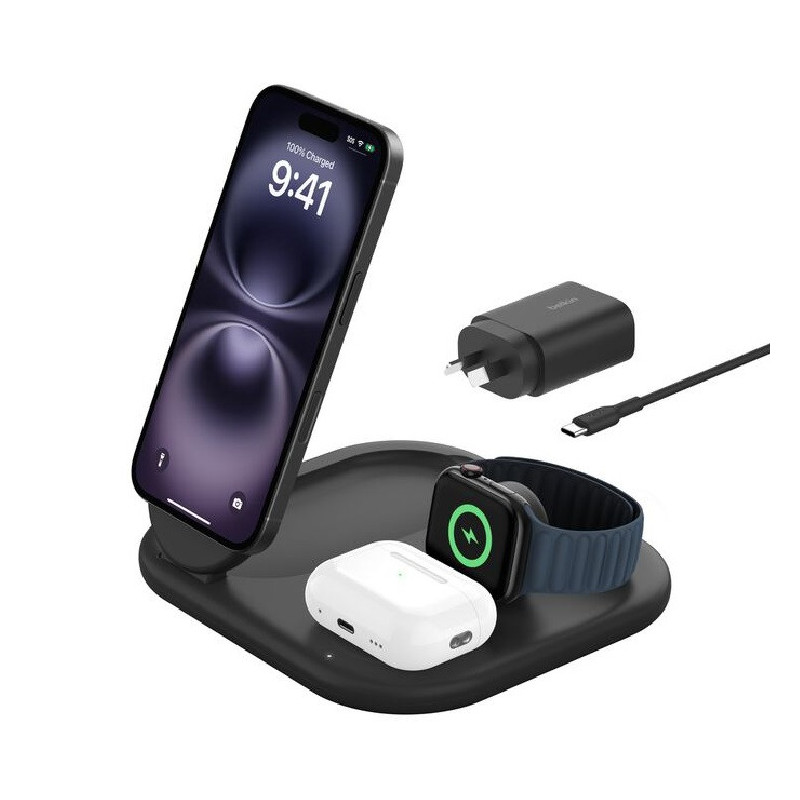BOOSTCHARGE 3IN1 WLES FOLD CHRGR QI2 15W