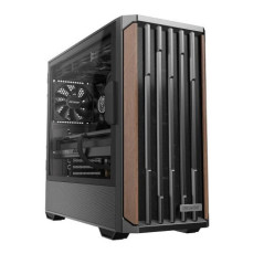 OKINOS Cypress P7 Genuine Walnut Wood Trim ATX, Type-C, Support 360mm Radiator on Top, 4 x 120mm PWM Fans, Black Stylish Premium