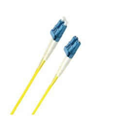 8ware 20m LC-LC OS2 Single Mode Dual-Core Fibre Optic Cable UPC Duplex Armoured Low Smoke Zero Halogen (LSZH) Jacket Yellow
