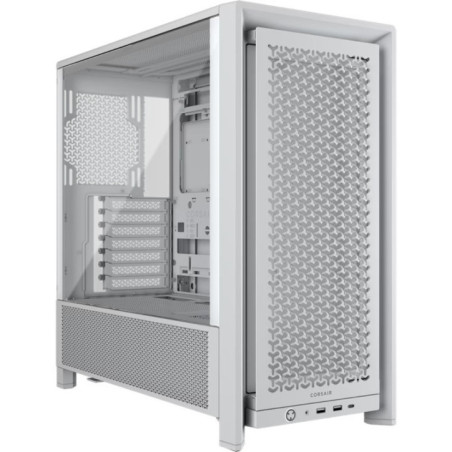 Corsair FRAME 4000D Modular Mid-Tower PC Case - White, ATX, 430mm GPU, 170mm CPU cooler, 360mm rad, 1x HD Audio, 1x USB-C 3.2 Ge