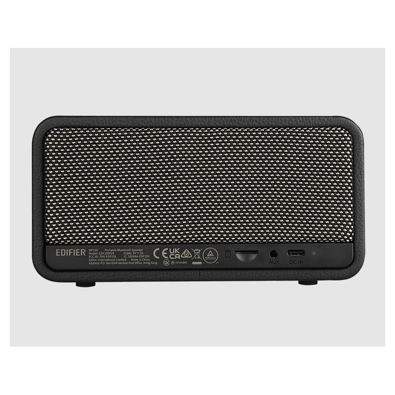 Edifier MP230 RETRO BLACK Portable Bluetooth Retro Speaker - Bluetooth 5.0, AUX, micro SD, USB Audio Streaming, 10hrs Battery Li