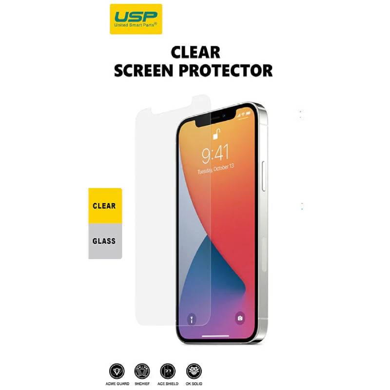 USP Apple iPhone 16 Pro (6.3') Tempered Glass Screen Protector : Full Coverage, 9H Hardness, Bubble-free,Anti-fingerprint,Origin