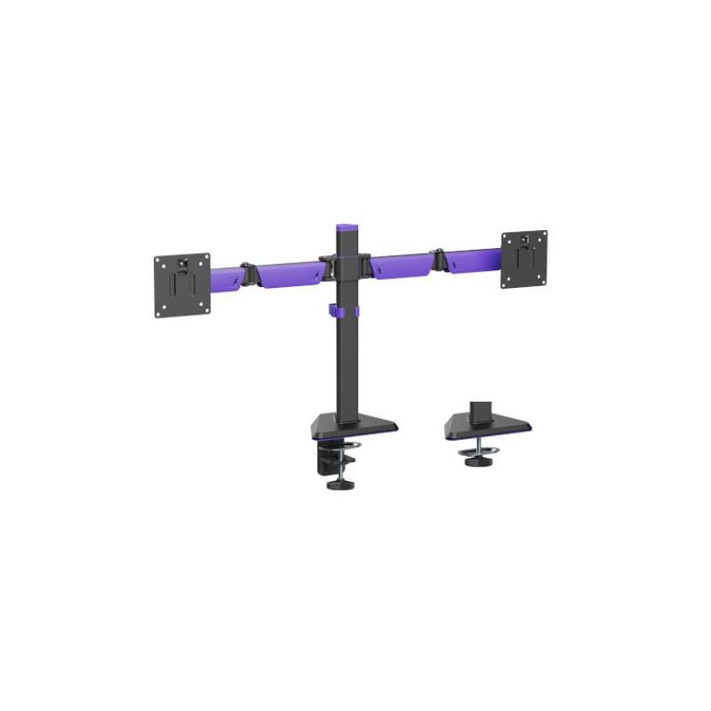 Brateck LDT89-C024 Matte Black Amethyst Articulating Gaming Dual Monitor Arm,  Fit Screen Size: 17'-32', Screen Quantity: 2 (LS)