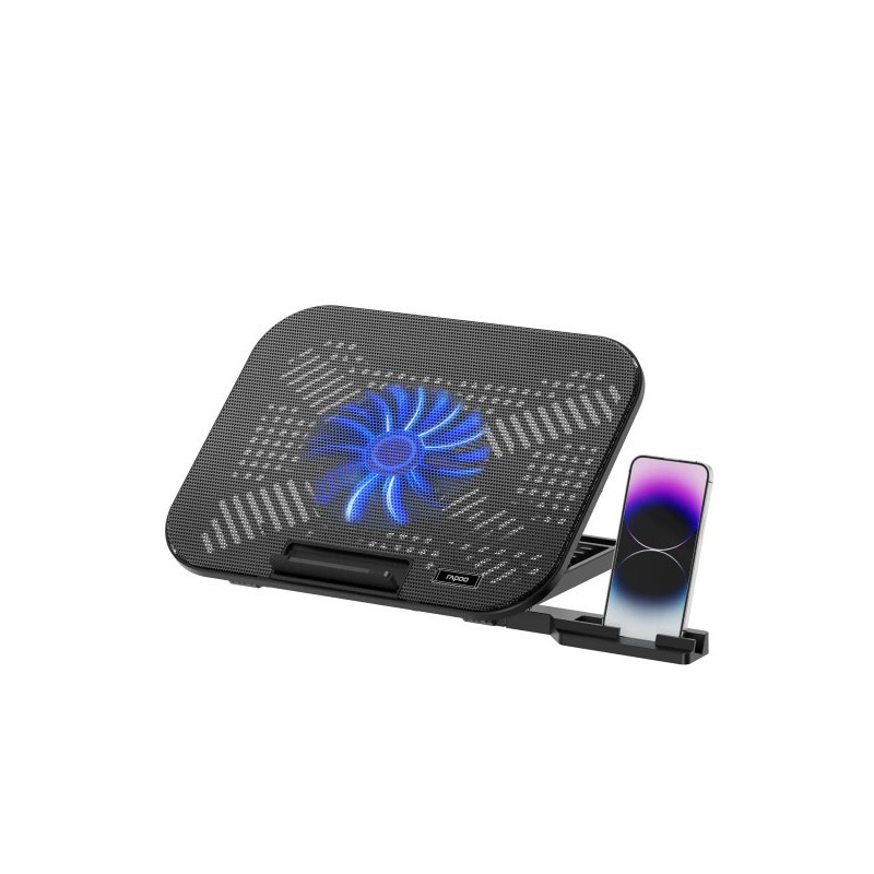 Rapoo Laptop Cooling Pad CF100, High-Efficiency Cooling Ergonomic Design, Multi-height Adjustable, Sturdy, Durable, Multi-Size C