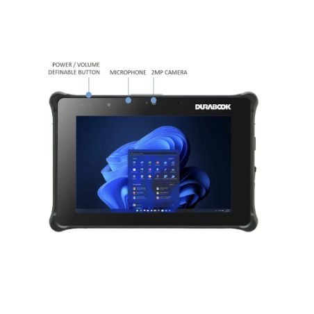 DURABOOK R8, 8' FHD, IntelÂ® Coreâ¢ i5-1230U, Windows 11, 8GB RAM, 256GB PCIe SSD,Wi-Fi 6E, Bluetooth v5.3, 2MP Front Camera, 3