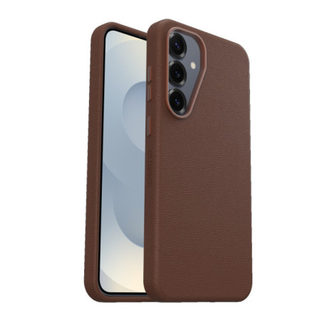 OtterBox Symmetry Cactus Leather Samsung Galaxy S25 5G (6.2') Case Rich Adobe (Brown) - (77-97387), DROP+ 3X Military Standard, 