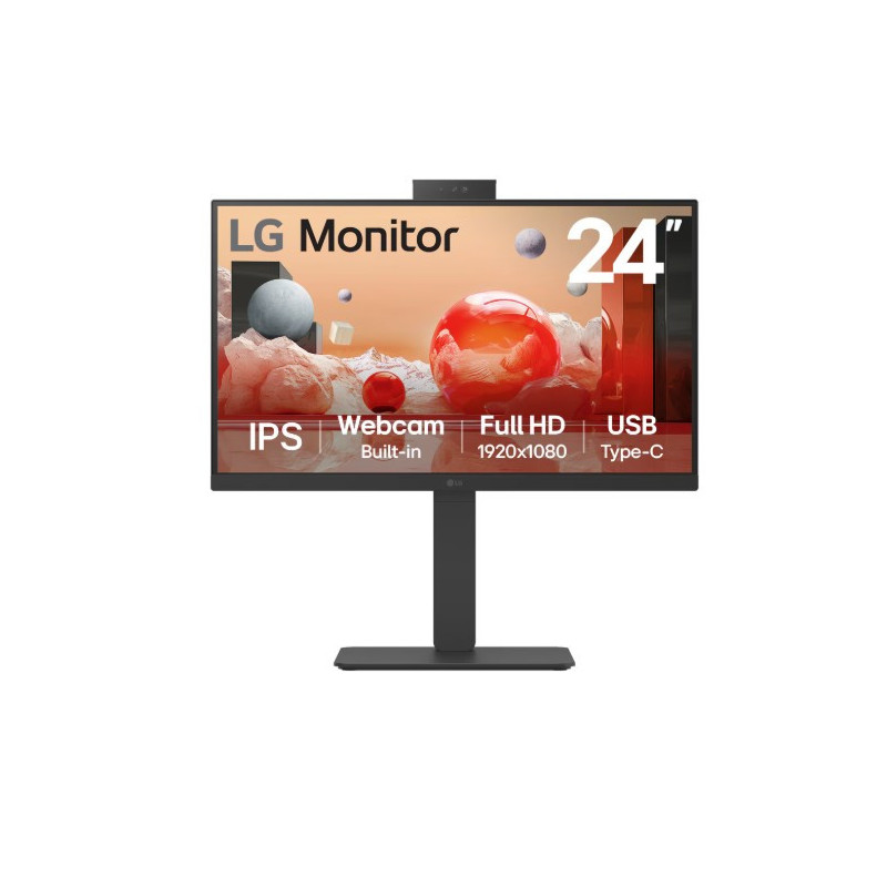 LG 23.8" (16:9) FHD IPS, HDMI, DP, USB-C, 90W, USB, RJ45, DAISY CHAIN, KVM,SPKR, H/ADJ, 3Y