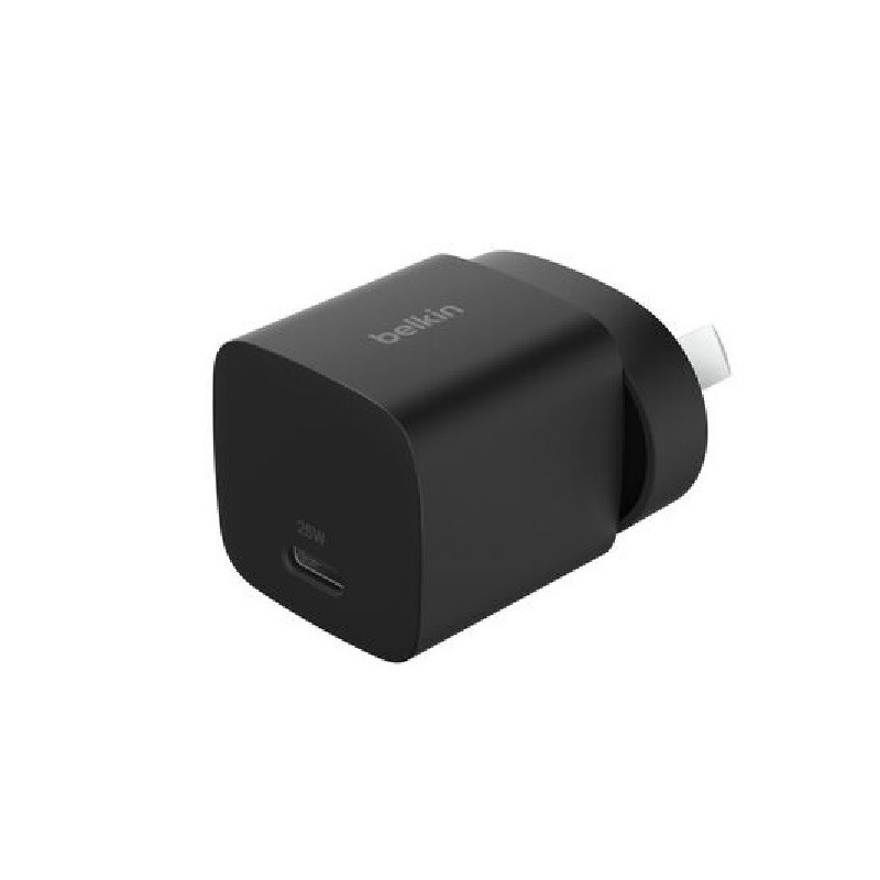 Belkin BoostCharge 25W USB-C PD 3.1 Cubic Wall Charger - Black (WCA012AUBK), Portable & Powerful, Apple, MFI-Certified, CEW $250
