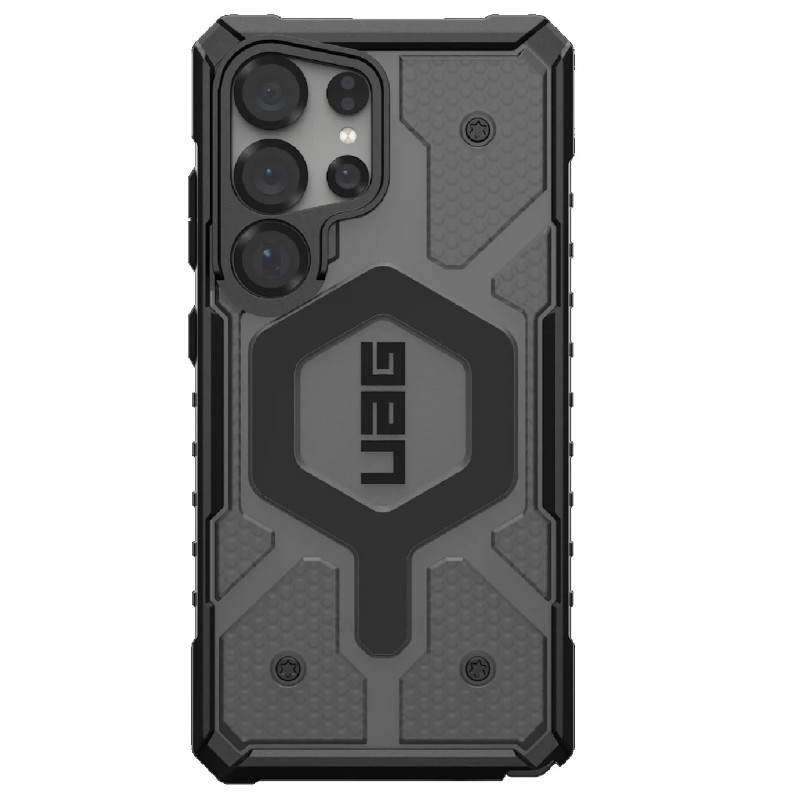 UAG Pathfinder Clear Magnetic Samsung Galaxy S25 Ultra 5G (6.9') Rugged Case - Ash (214483113131), 18ft. Drop Protection (5.4M),